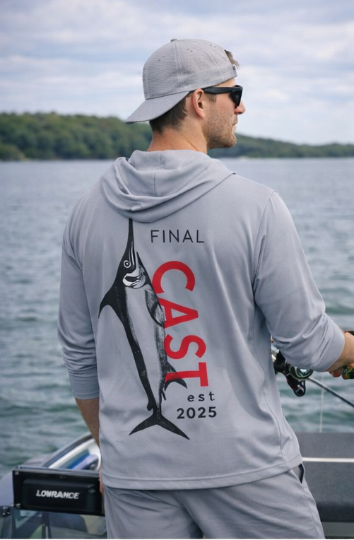 Gray UV Fishing Hoodie