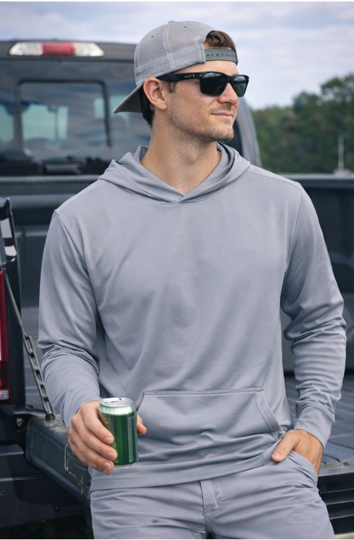 Gray UV Fishing Hoodie