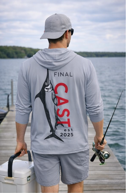 Gray UV Fishing Hoodie
