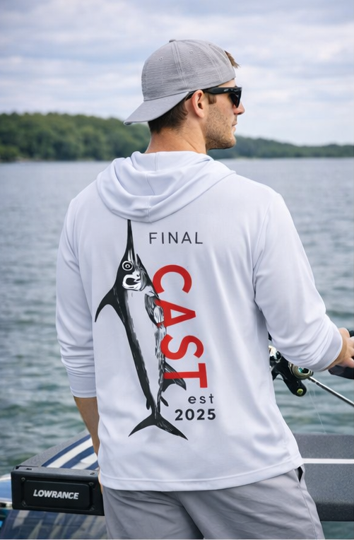 White UV Fishing Hoodie
