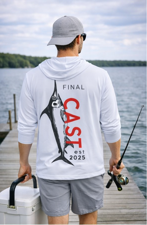 White UV Fishing Hoodie