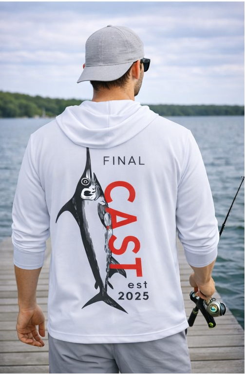 White UV Fishing Hoodie