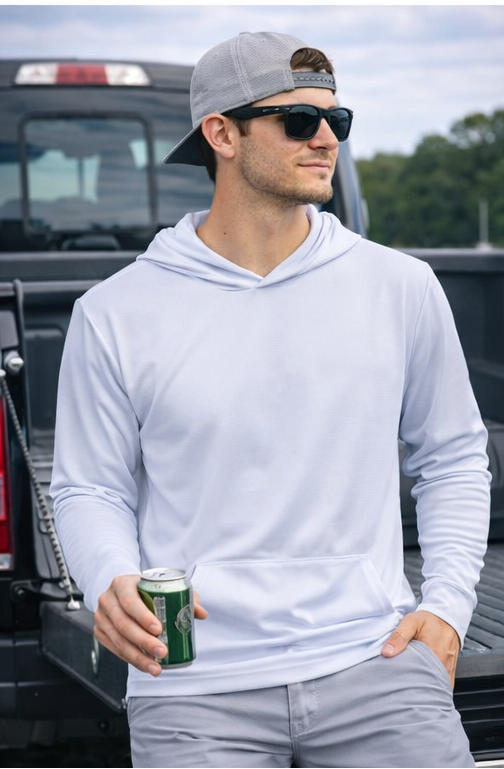 White UV Fishing Hoodie