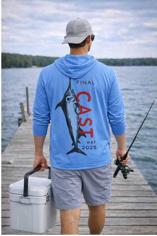 Blue UV Fishing Hoodie