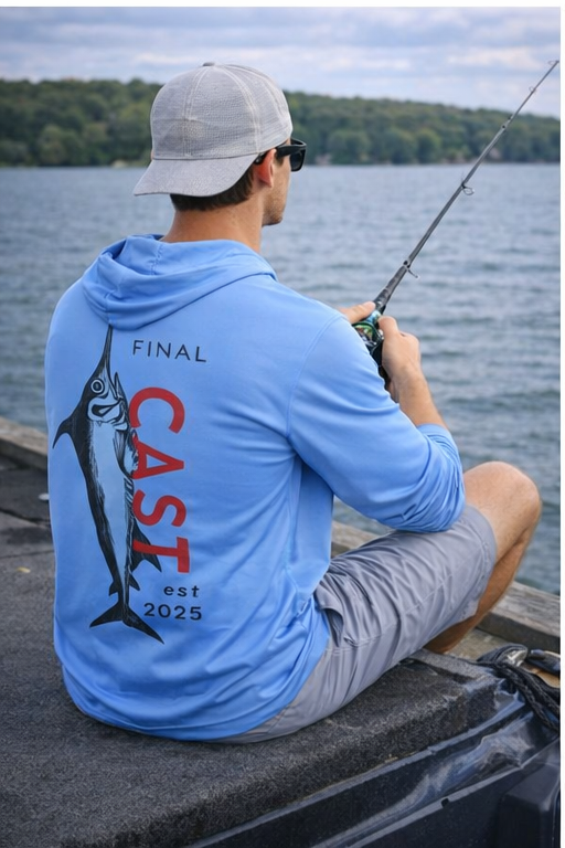 Blue UV Fishing Hoodie