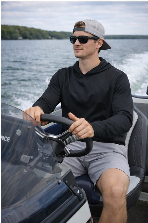 Black UV Fishing Hoodie